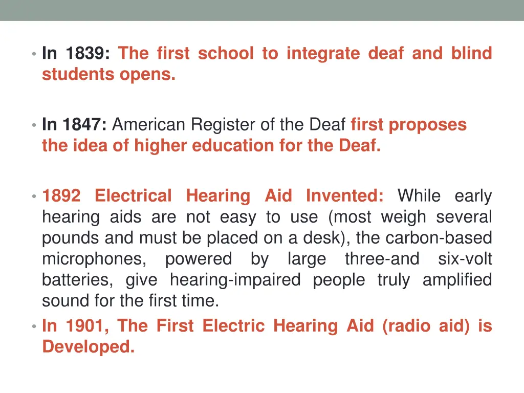 in 1839 the first school to integrate deaf