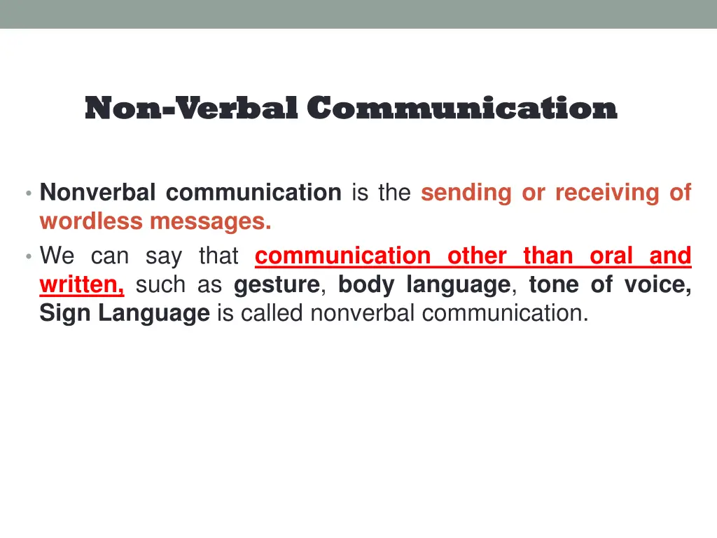 non non verbal communication verbal communication