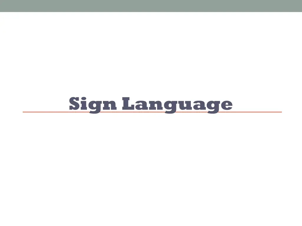 sign language