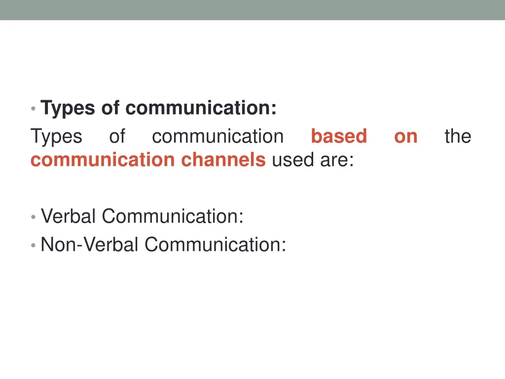 types of communication types of communication