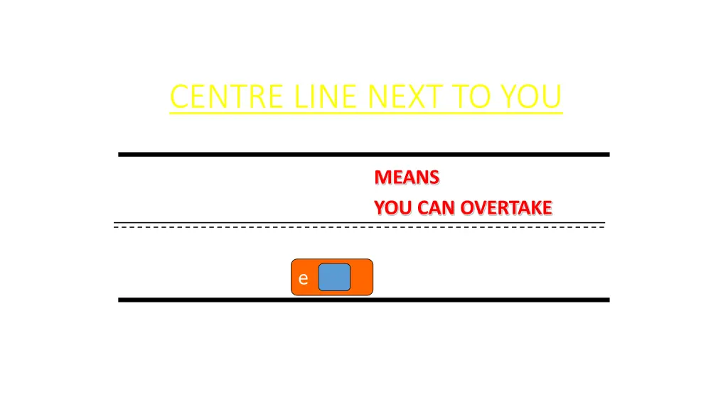 centre line next to you