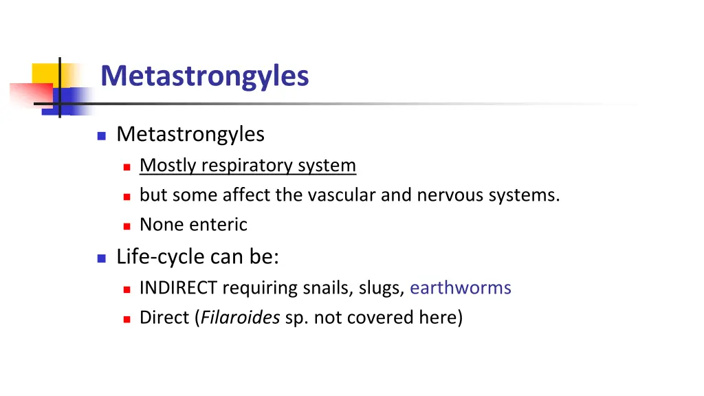 metastrongyles