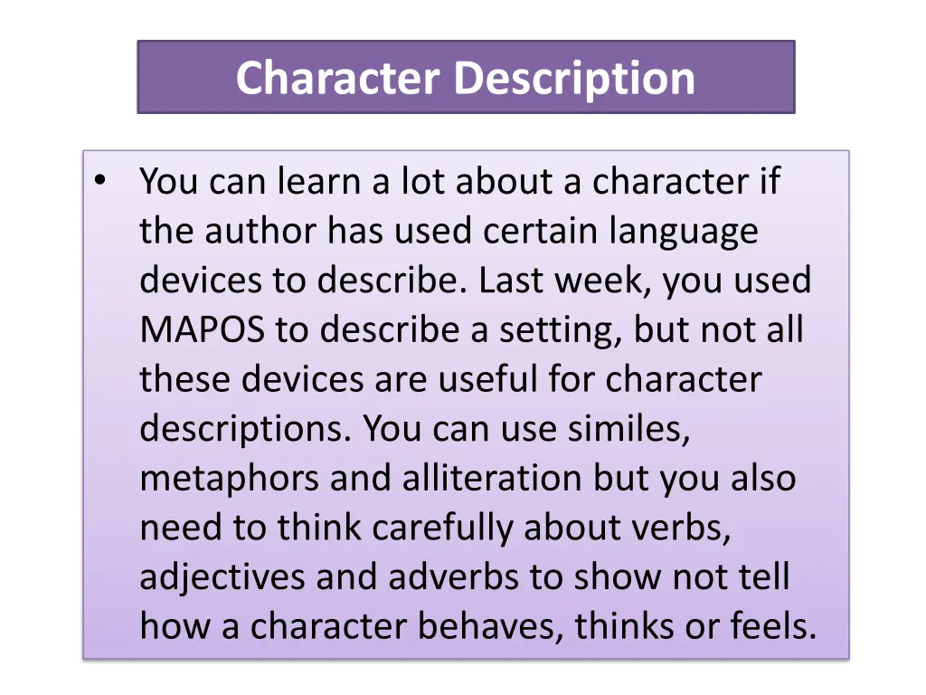 character description 1