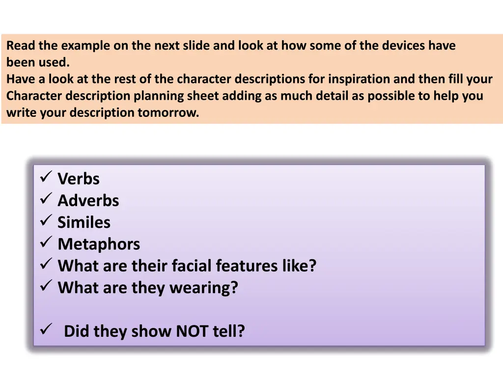 read the example on the next slide and look