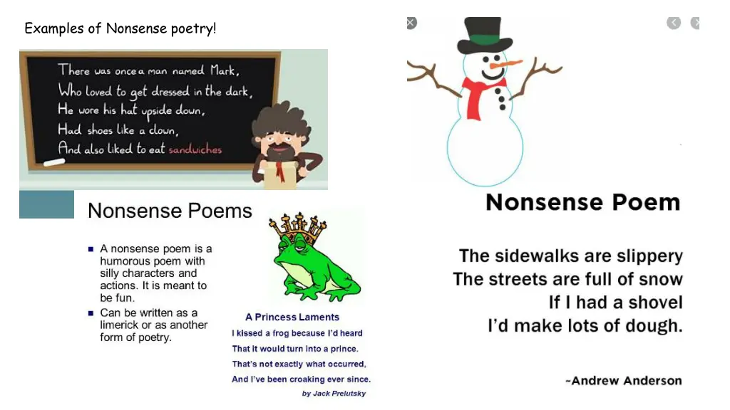 examples of nonsense poetry