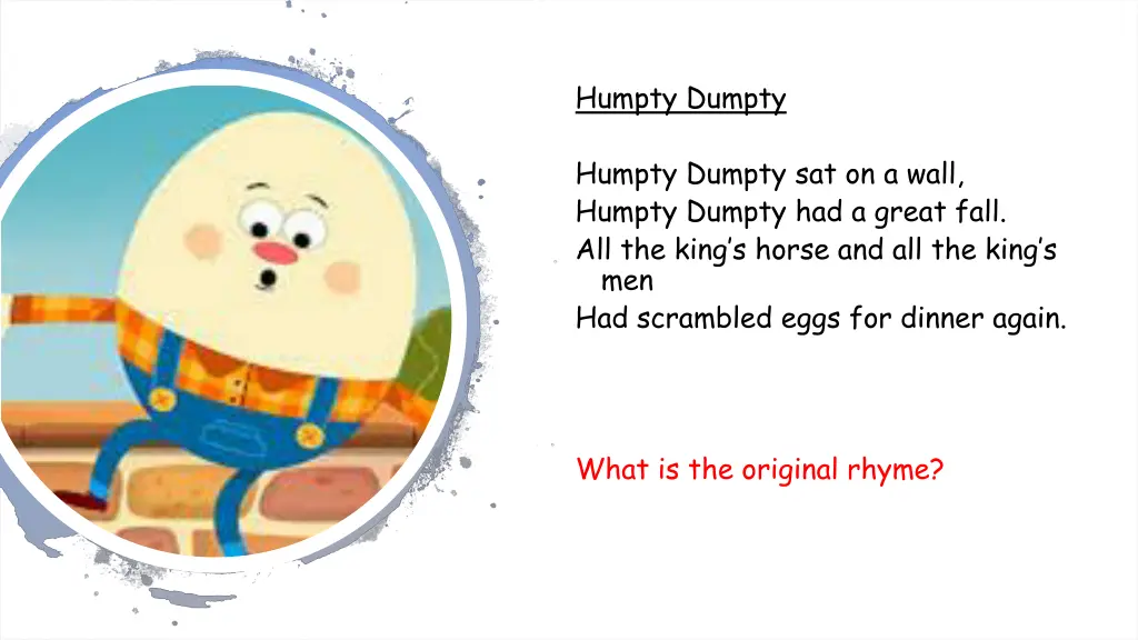 humpty dumpty