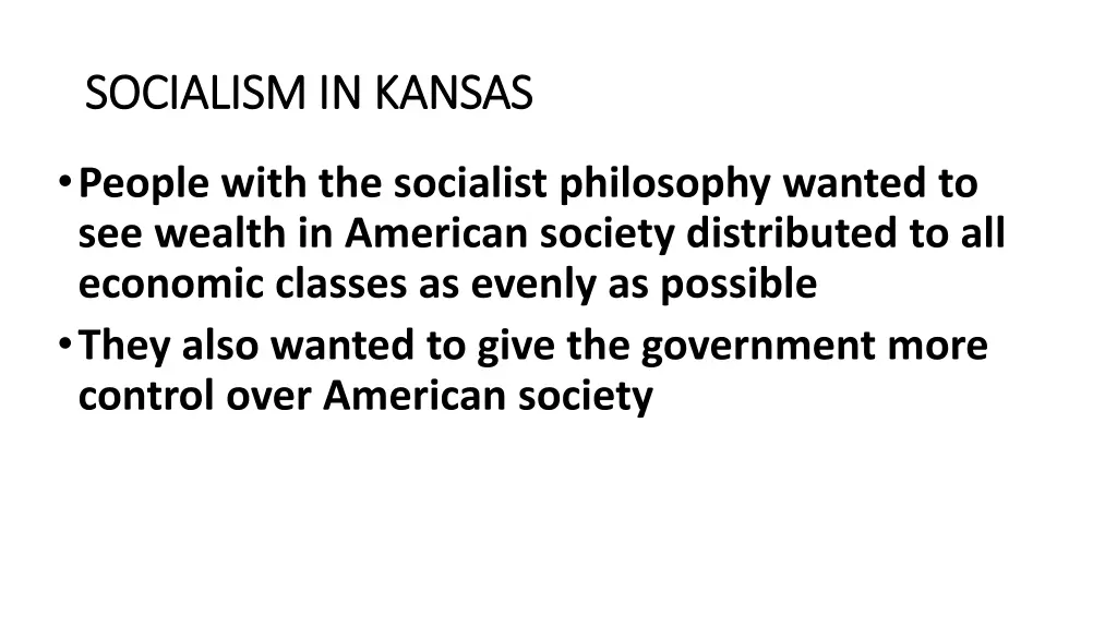 socialism in kansas socialism in kansas