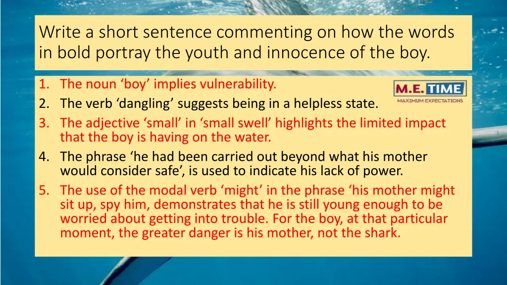 write a short sentence commenting