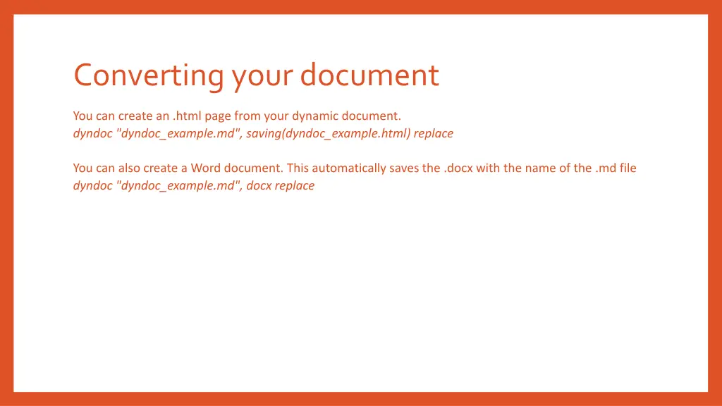 converting your document