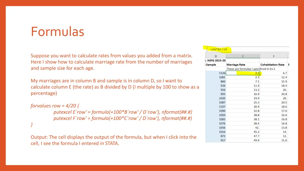 formulas