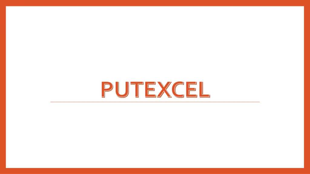 putexcel