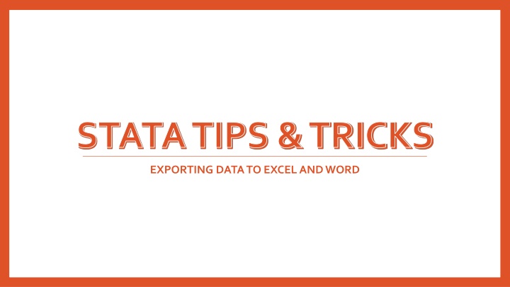 stata tips tricks