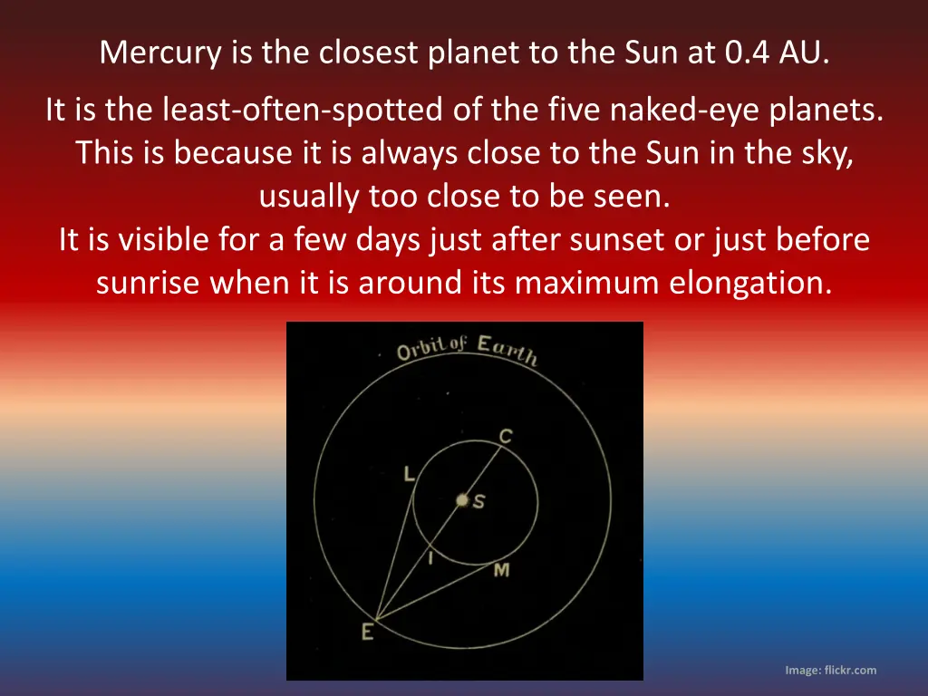 mercury is the closest planet to the sun at 0 4 au