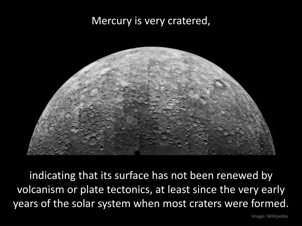 mercury is very cratered