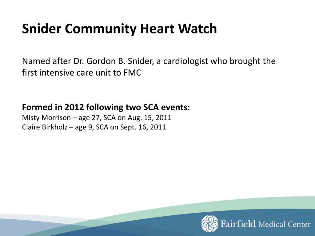 snider community heart watch