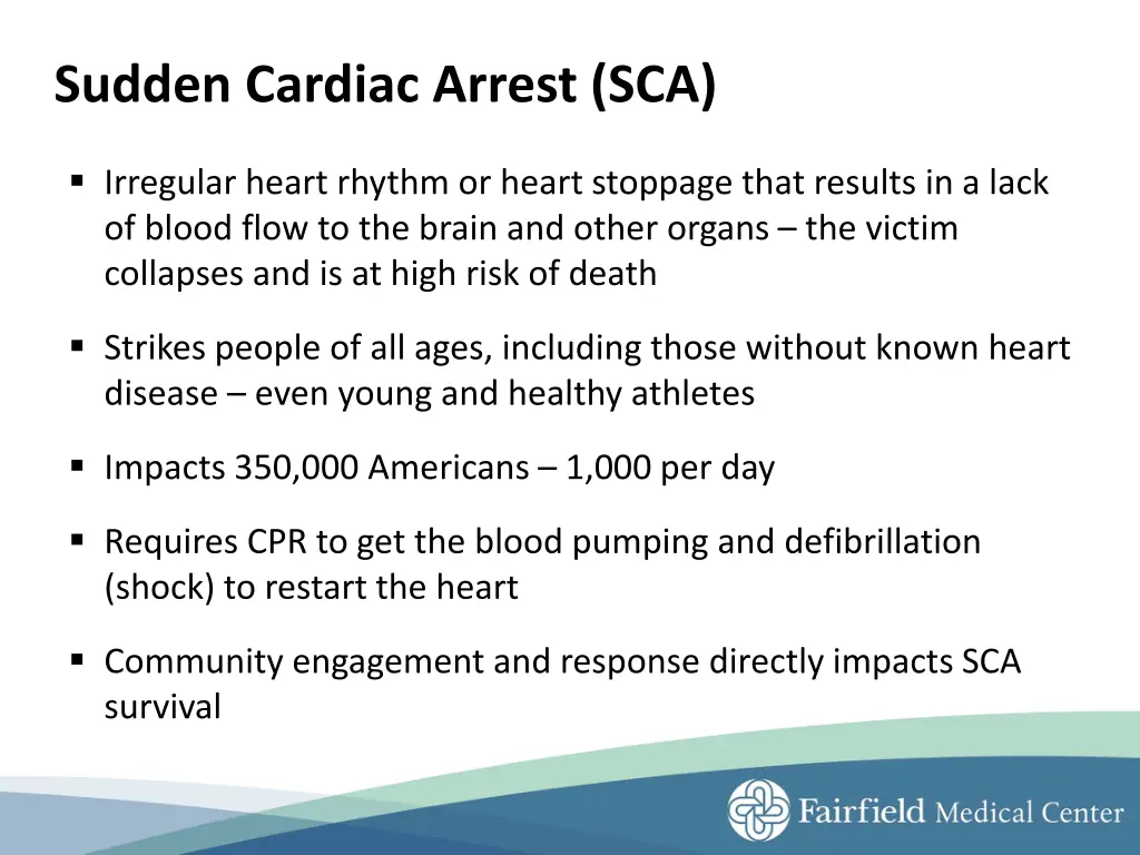 sudden cardiac arrest sca