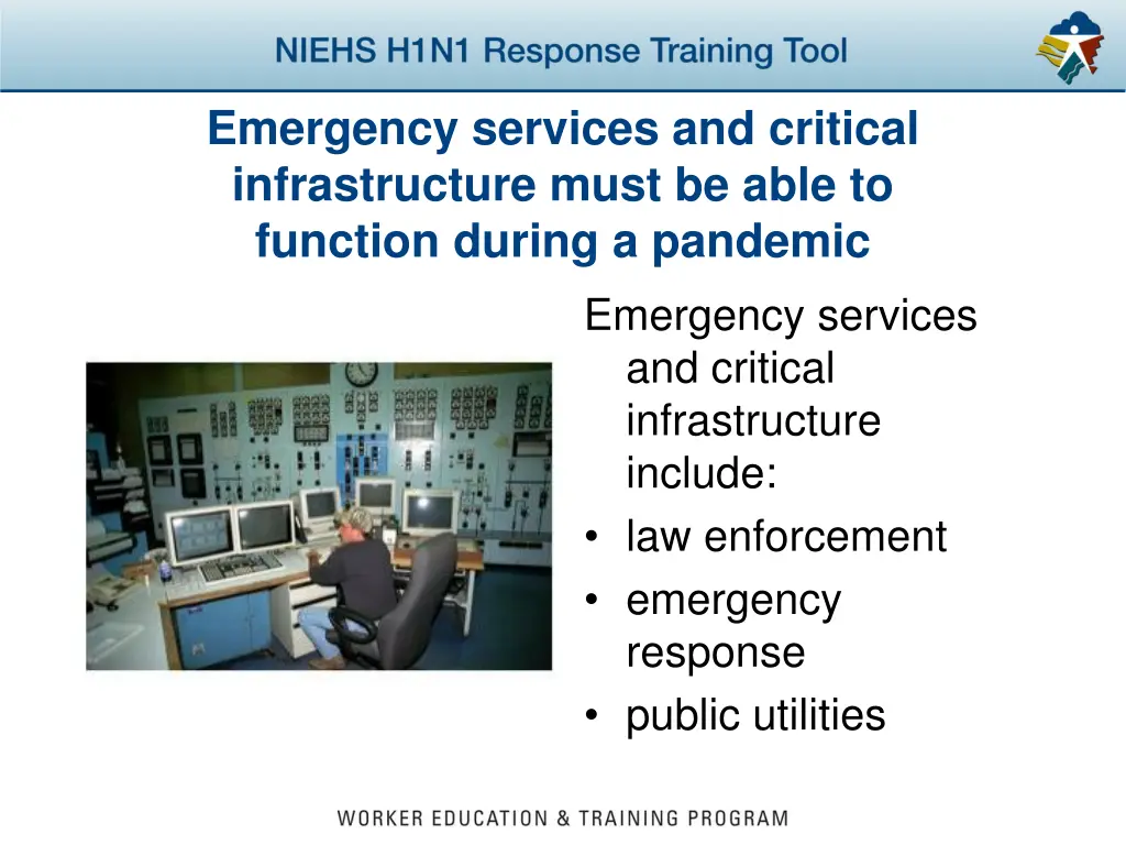 emergency services and critical infrastructure