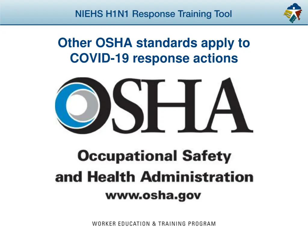 other osha standards apply to covid 19 response