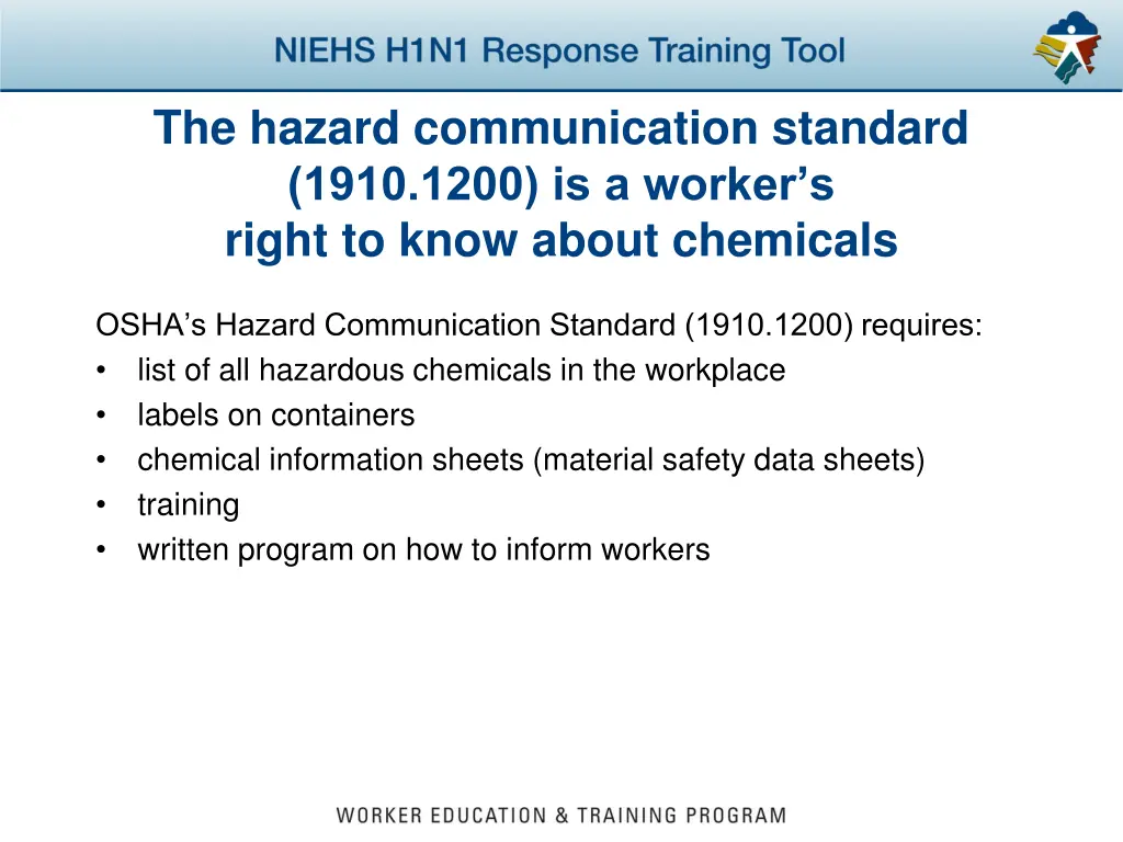 the hazard communication standard 1910 1200