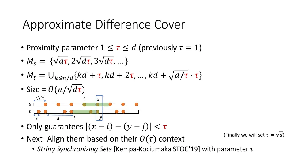 approximate difference cover