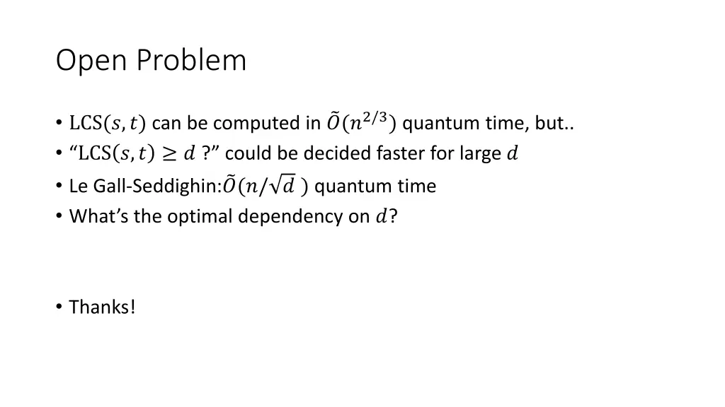 open problem