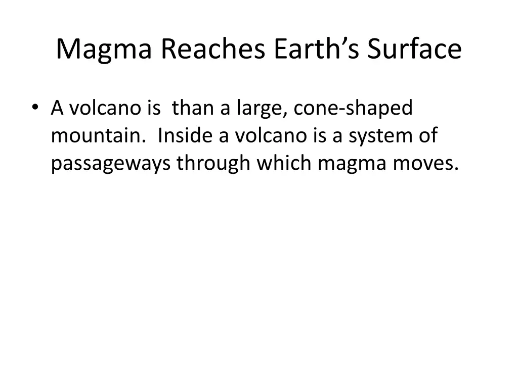 magma reaches earth s surface