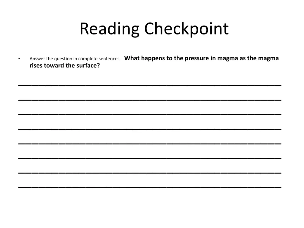 reading checkpoint