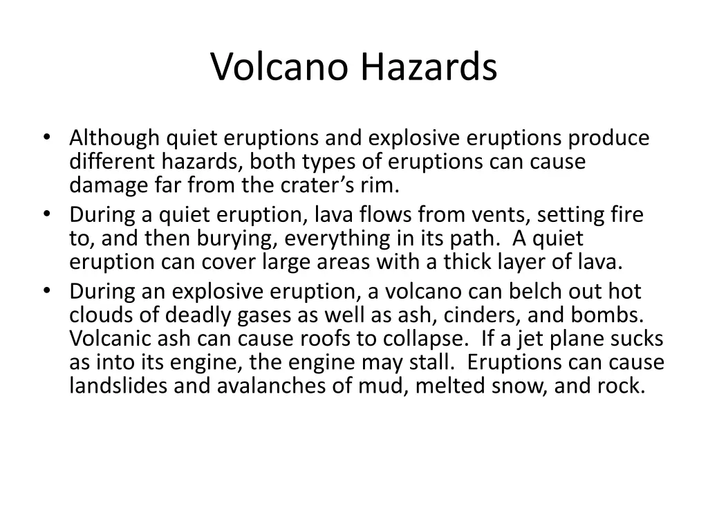 volcano hazards