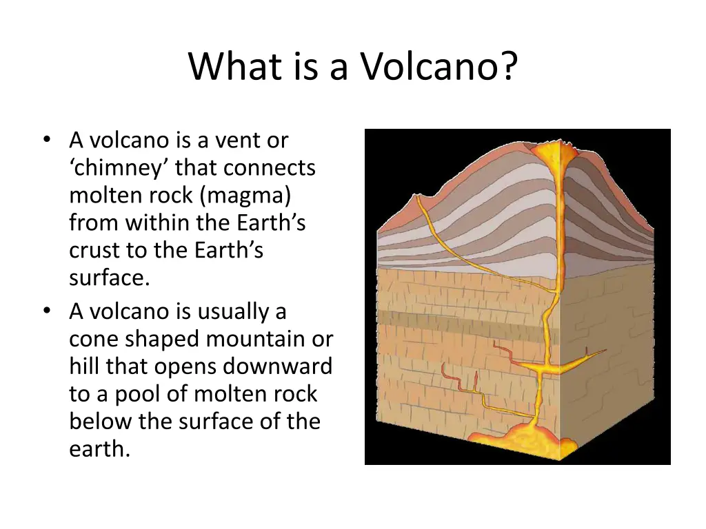 what is a volcano 1