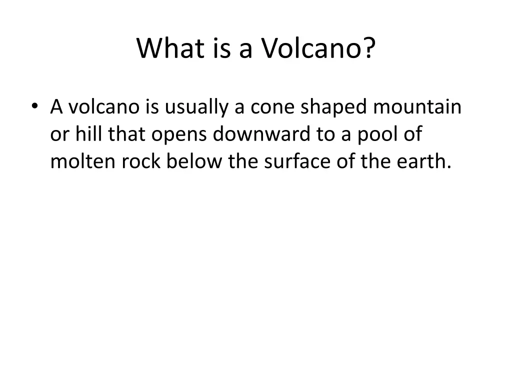 what is a volcano