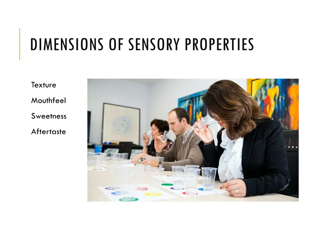 dimensions of sensory properties