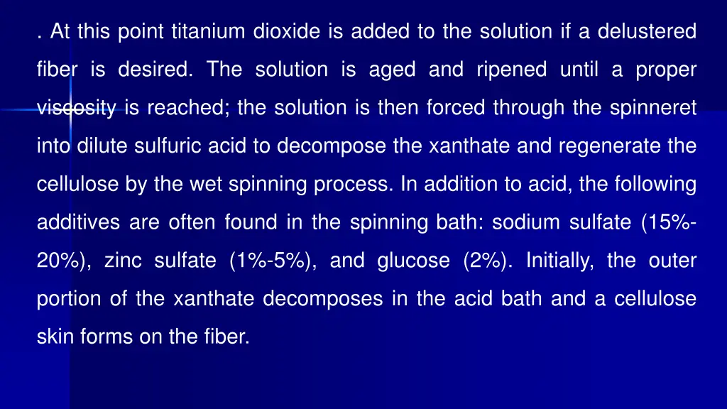 at this point titanium dioxide is added