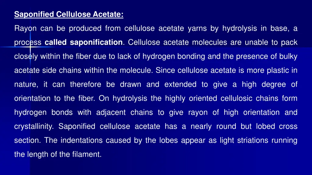 saponified cellulose acetate