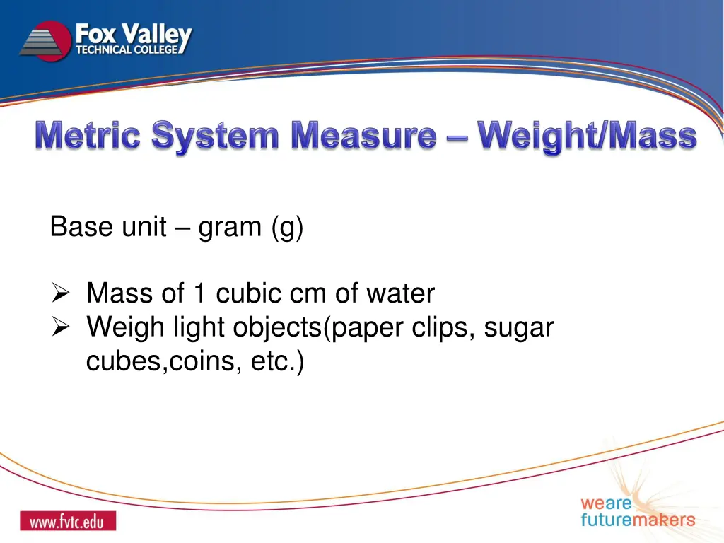 base unit gram g