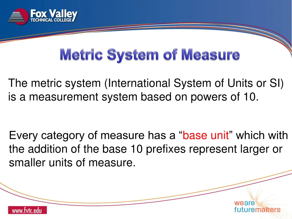 the metric system international system of units