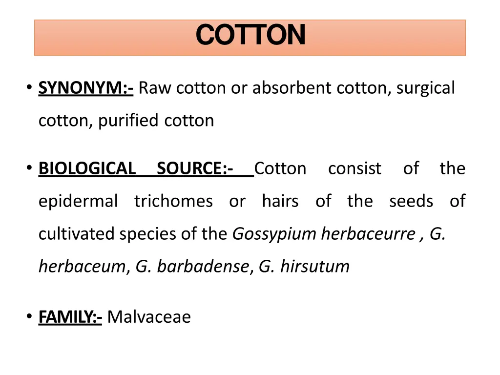 cotton