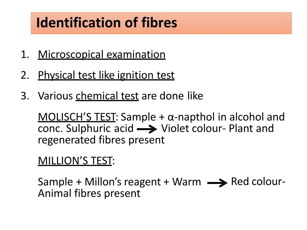 identification of fibres