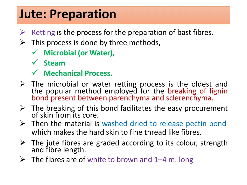 jute preparation