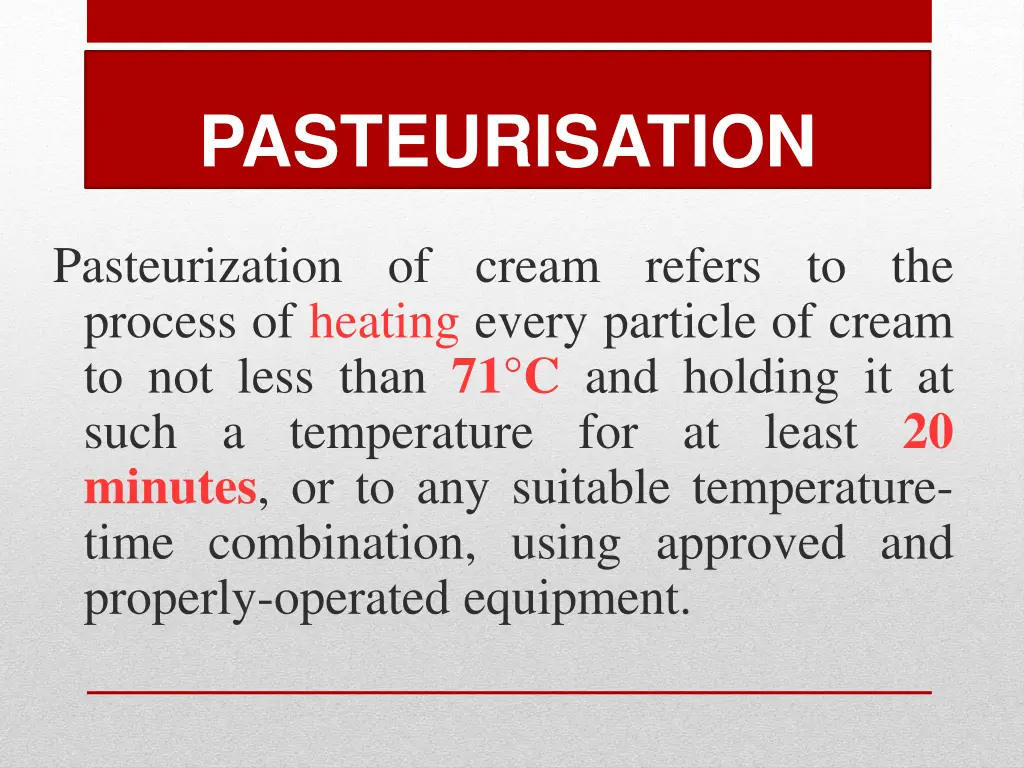 pasteurisation