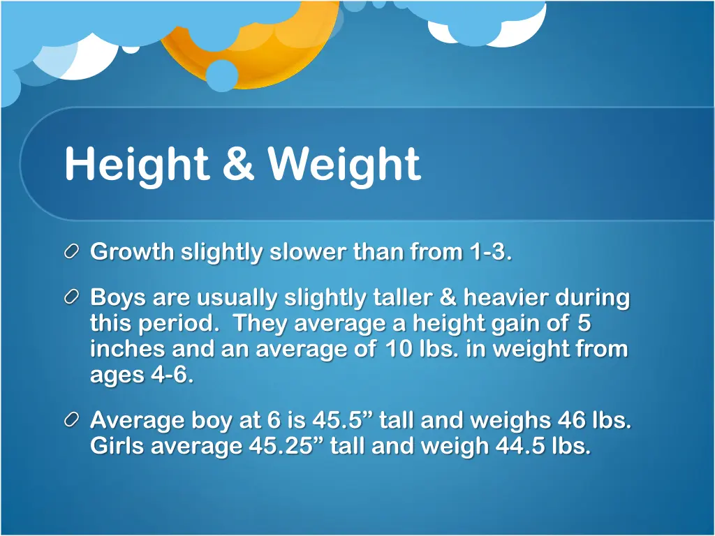 height weight