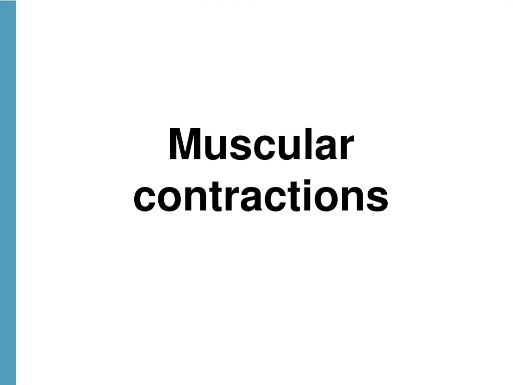 muscular contractions