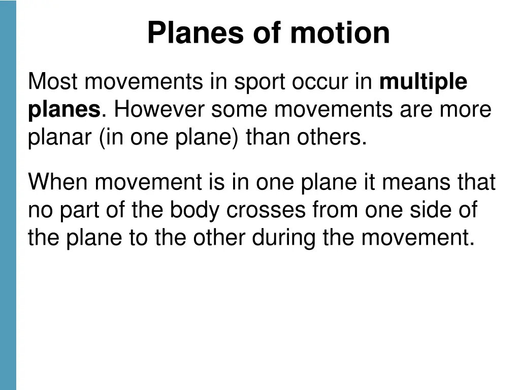 planes of motion