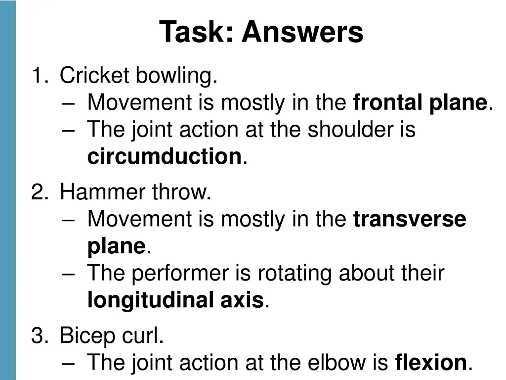 task answers