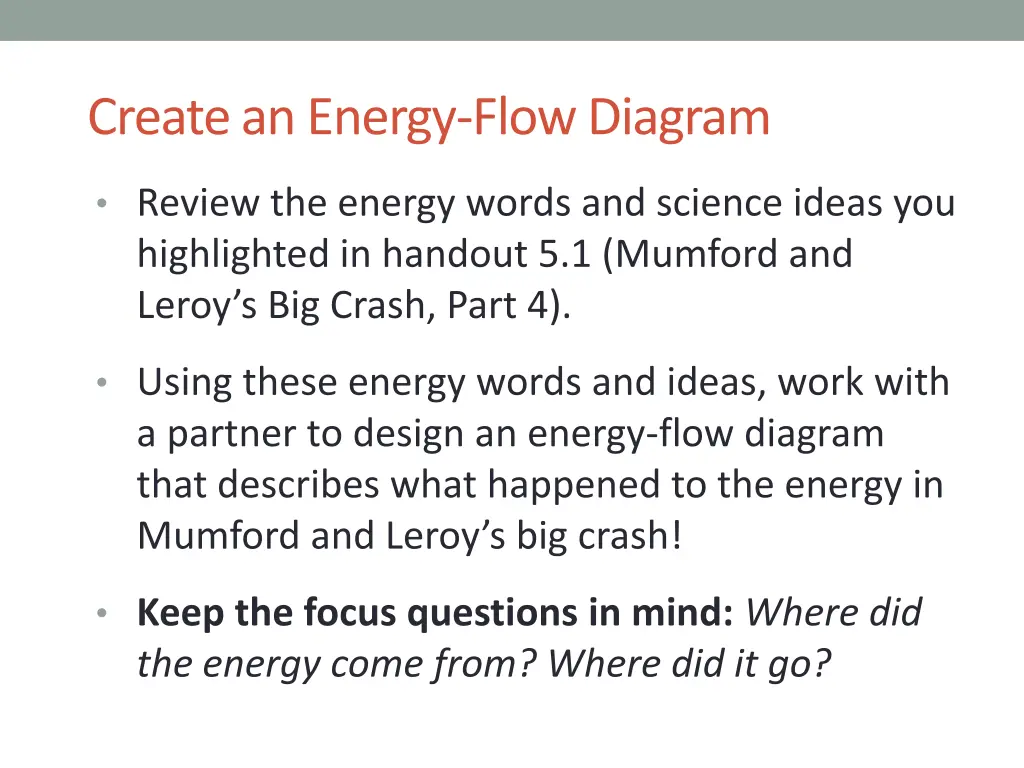 create an energy flow diagram