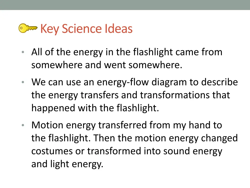 key science ideas