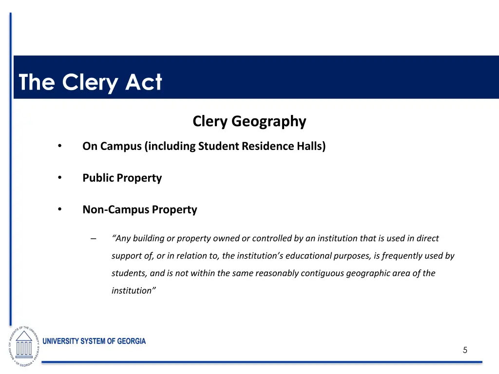 the clery act 2