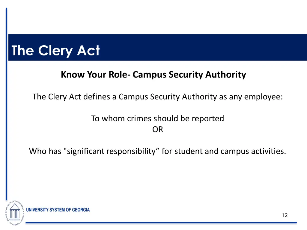 the clery act 9