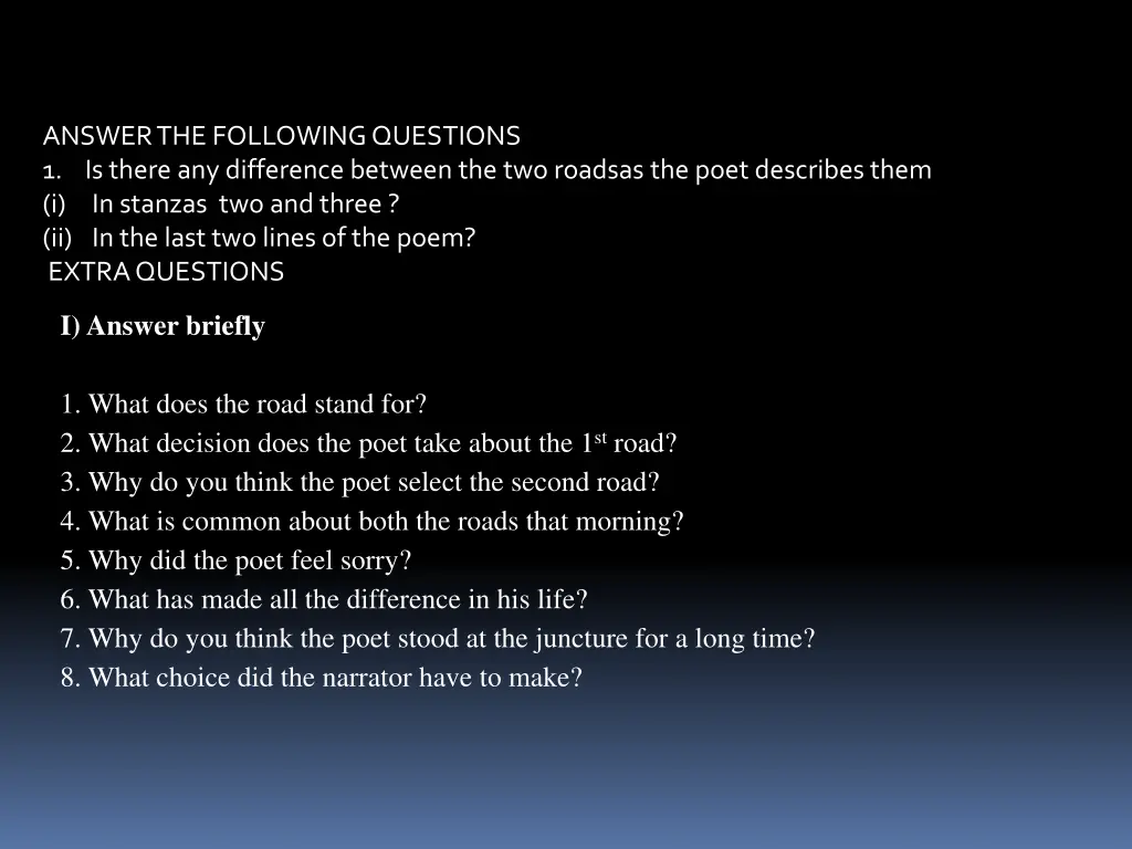 answer the following questions 1 is there