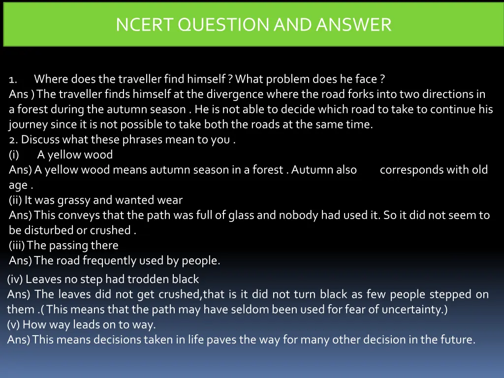 ncert question and answer