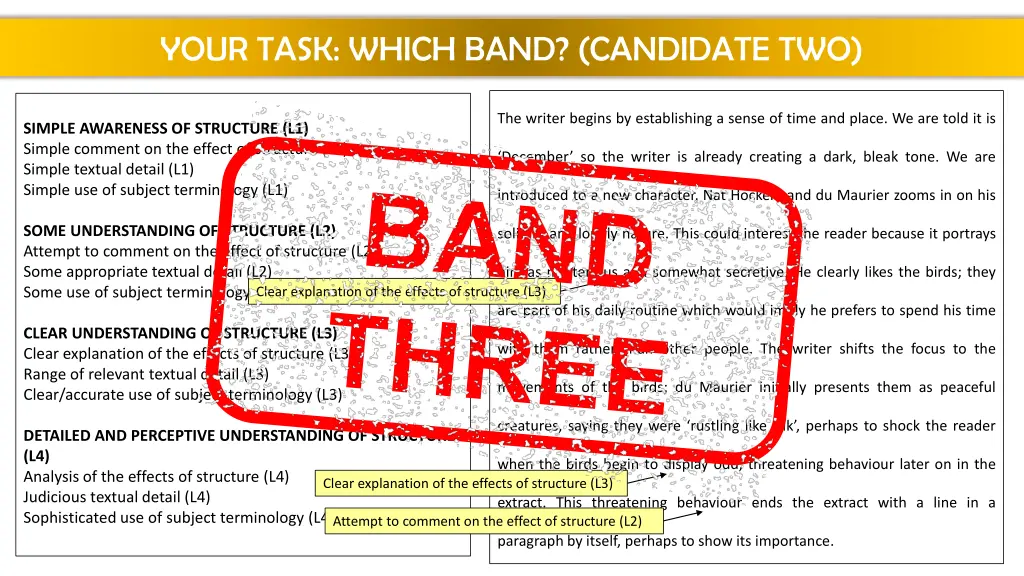 your task which band candidate two